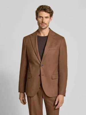 Marynarka o kroju slim fit z imitacji flaneli MCNEAL Średniobrązowy