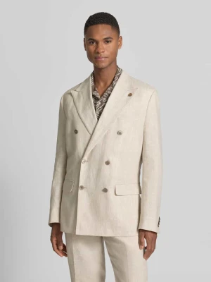 Marynarka o kroju regular fit z lnu z kieszeniami z patką Christian Berg Men