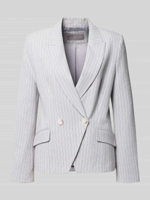 Marynarka o kroju regular fit z seersuckeru w paski z lureksem Christian Berg Woman Selection