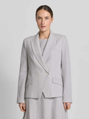 Marynarka o kroju regular fit z seersuckeru w paski z lureksem Christian Berg Woman Selection