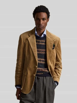 marynarka o kroju regular fit z sztruksu ze storm flap Polo Ralph Lauren Camel