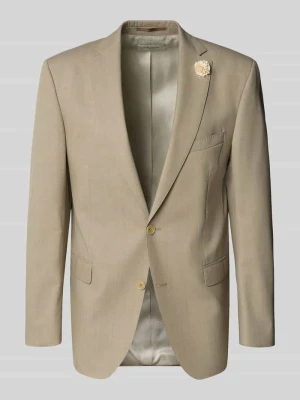 Marynarka o kroju slim fit na 2 guziki z mieszanki żywej wełny model 'Shelby' carl gross