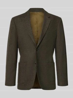 marynarka o kroju slim fit z czystej wiskozy model 'Justin' Tiger Of Sweden Ciemnozielony