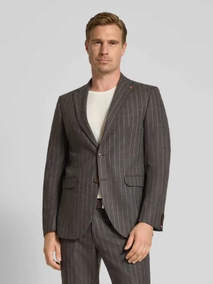 Marynarka o kroju slim fit z dodatkiem wełny model 'Colvin' CG - Club of Gents Ciemnobrązowy