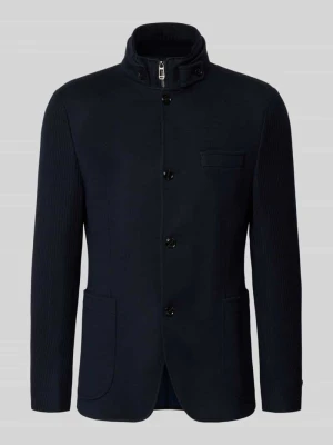Marynarka o kroju slim fit z dodatkiem wełny model 'Hypetar' JOOP! Granatowy