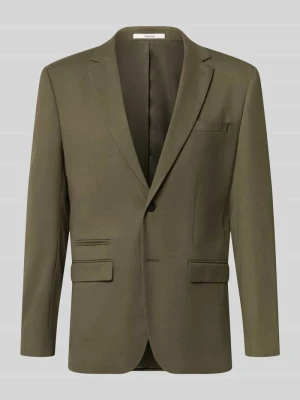 marynarka o kroju slim fit z dodatkiem wełny model 'SLIM-NEIL' Selected Trawiasty zielony