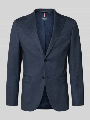 Marynarka o kroju slim fit z dodatkiem wiskozy HECHTER PARIS Granatowy