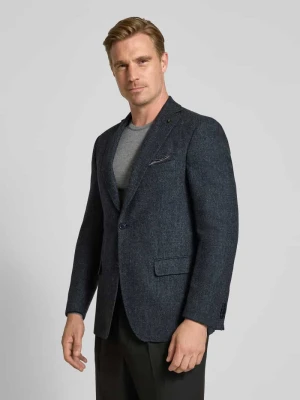 marynarka o kroju slim fit z dodatkiem wiskozy model 'Theo' Carl Gross Ciemnoniebieski