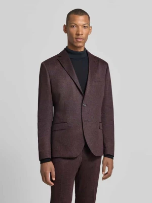 Marynarka o kroju slim fit z domieszką lyocellu model 'Nick' Zuitable Oberżynowy