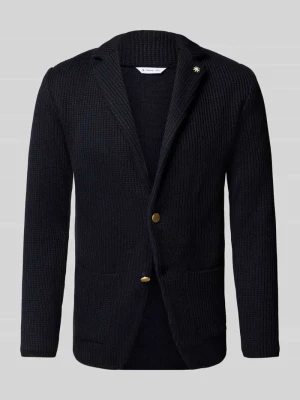 Marynarka o kroju slim fit z fakturowanym wzorem Manuel Ritz
