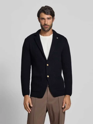 Marynarka o kroju slim fit z fakturowanym wzorem Manuel Ritz