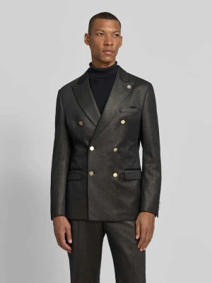 Marynarka o kroju slim fit z kieszeniami z patką MCNEAL Czarny