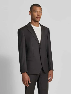 marynarka o kroju slim fit z kieszeniami z patką model 'Birdseye' HECHTER PARIS Ciemnobrązowy