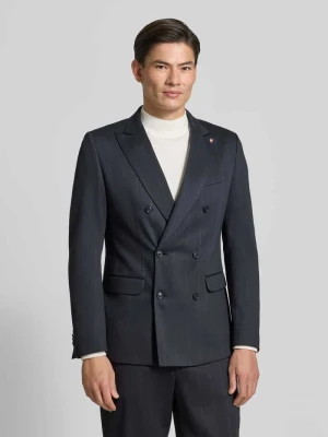 marynarka o kroju slim fit z kieszenie z patką model 'Gringo' CG - Club of Gents Ciemnoniebieski