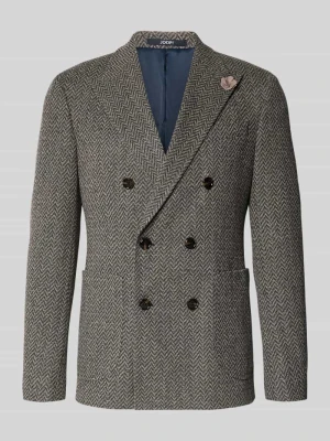 Marynarka o kroju slim fit z kołnierzem z połami model 'Heazy' JOOP! Średniobrązowy