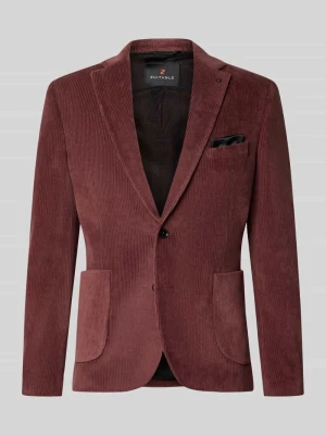marynarka o kroju slim fit z mieszanka bawełny w imitacja sztruksu model 'Nick' Zuitable Bordowy
