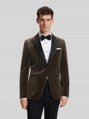 Marynarka o kroju slim fit z mieszanka jedwabiu model 'Hutson' Boss Beżowy