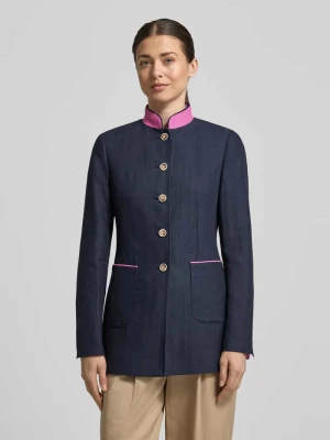 Marynarka o kroju slim fit z Mieszanka lnu i bawełny WHITE LABEL