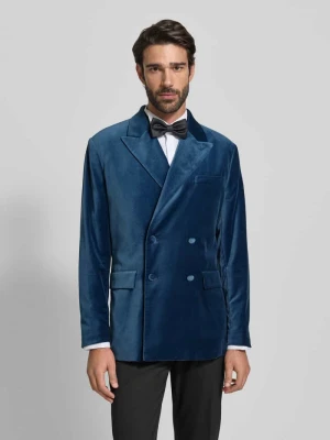 Marynarka o kroju slim fit z mieszanki bawełny ekologicznej i aksamitu Selected Homme