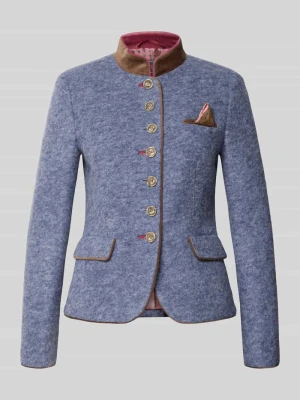 Marynarka o kroju slim fit z mieszanki wełny i lany White Label Jeansowy niebieski