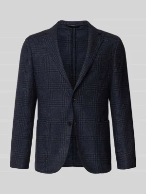 Marynarka o kroju slim fit z mieszanki żywej wełny model 'C-Hanry-263' Boss Granatowy