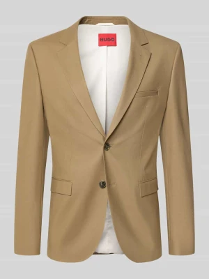 Marynarka o kroju super slim fit z mieszanki wełny model 'Arti 253X' Hugo Beżowy