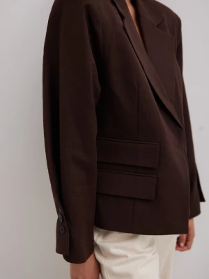 Marynarka o prostym kroju w kolorze INTENSE BROWN - RICHMOND Marsala