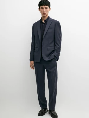 Marynarka Od Garnituru Z Wełny Typu Cold Wool - Granatowy - Massimo Dutti - Male