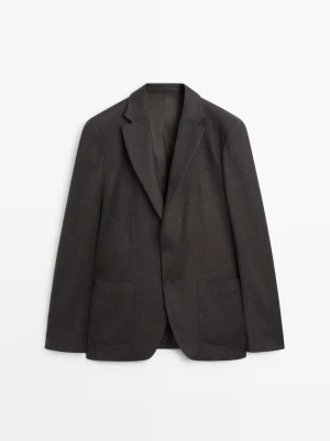 Marynarka Od Garnituru Ze 100% Wełny - Brązowy - Massimo Dutti - Male