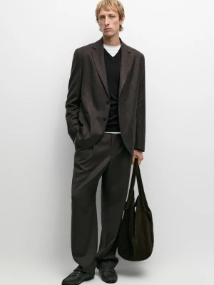 Marynarka Od Garnituru Ze 100% Wełny - Brązowy - Massimo Dutti - Male