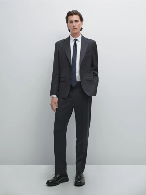 Marynarka Od Garnituru Ze 100% Wełny - Brudnoszary - - Massimo Dutti - Mężczyzna