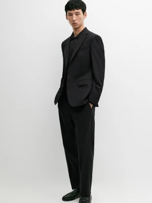 Marynarka Od Garnituru Ze 100% Wełny (Cool Wool) - Czarny - Massimo Dutti - Male