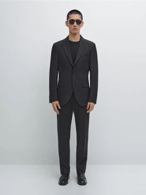 Marynarka Od Garnituru Ze 100% Wełny - Czarny - - Massimo Dutti - Mężczyzna