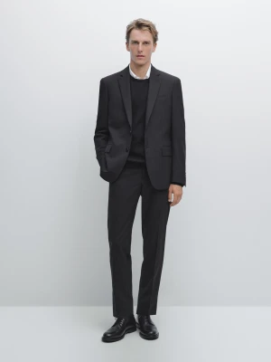 Marynarka Od Garnituru Ze 100% Wełny - Czarny - - Massimo Dutti - Mężczyzna