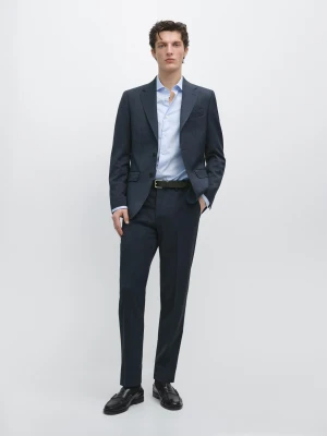 Marynarka Od Garnituru Ze 100% Wełny Fresca - Niebieski - Massimo Dutti - Male
