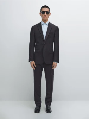 Marynarka Od Garnituru Ze 100% Wełny - Granatowy - - Massimo Dutti - Mężczyzna