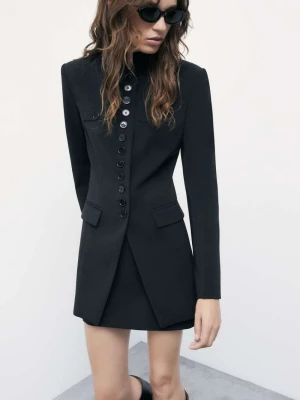 Marynarka Officier Radical Rose Patrizia Pepe czarny