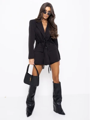 Marynarka oversize z wiązaniem AVIONA - czarna  magmac 