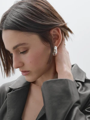 Marynarka Oversize Ze Skóry Nappa - Czarny - - Massimo Dutti - Kobieta