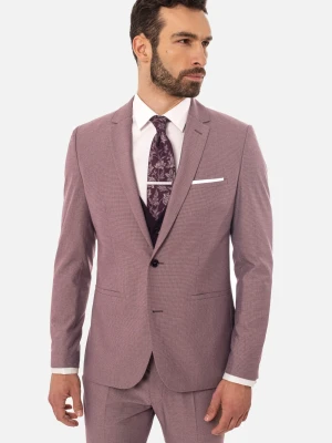 MARYNARKA ROTIE RÓŻOWA SLIM FIT JEDNORZĘDOWA Recman