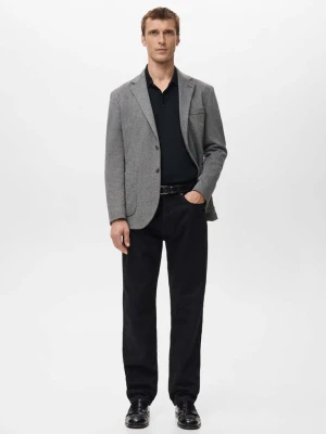 Marynarka slim fit w jodełkę szary - Mężczyzna - - MANGO MAN