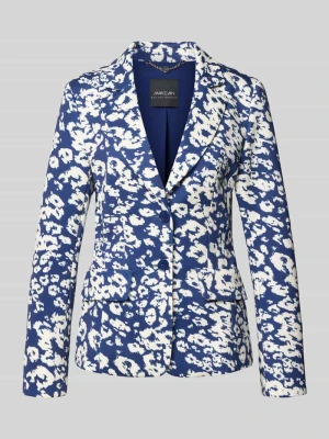 Marynarka w kratę o kroju slim fit z kieszeniami z patką Marc Cain