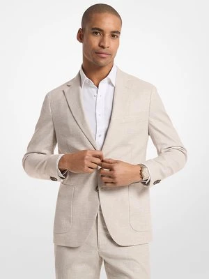 Marynarka w kratkę z mieszanki bawełny i lnu Michael Kors Mens