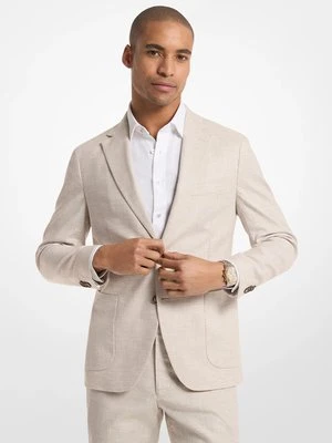 Marynarka w kratkę z mieszanki bawełny i lnu Michael Kors Mens