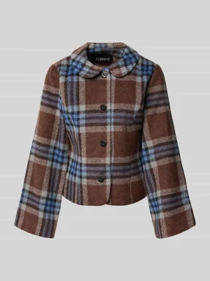 Marynarka w krój slim fit w całościowym wzorze model 'BREE' B.Young Ciemnobrązowy