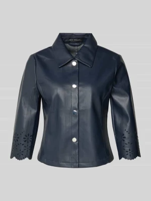 Marynarka w kroju slim fit o skórzanym wyglądzie z ażurowym wzorem Betty Barclay