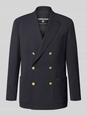 marynarka w kroju slim fit z dodatkiem wełny model 'Ashton5' Strellson Granatowy