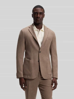 Marynarka w kroju slim fit z dodatkiem żywej wełny model 'P-Hanry-WG-264' Boss Beżowy