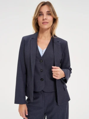 Marynarka w paski granatowa Moodo