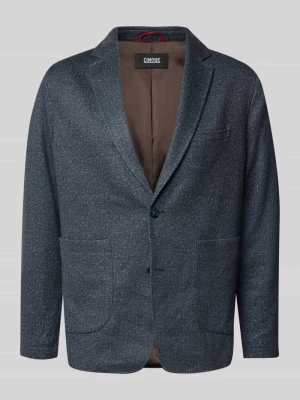 marynarka w stylu krój regular fit z naszywanymi kieszeniami model 'Monza' CINQUE Niebieski
